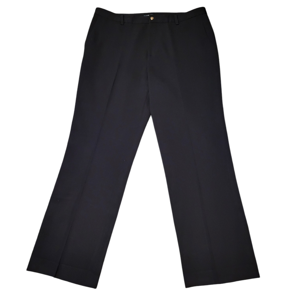Lauren Ralph Lauren Black Wool Straight Leg Pants